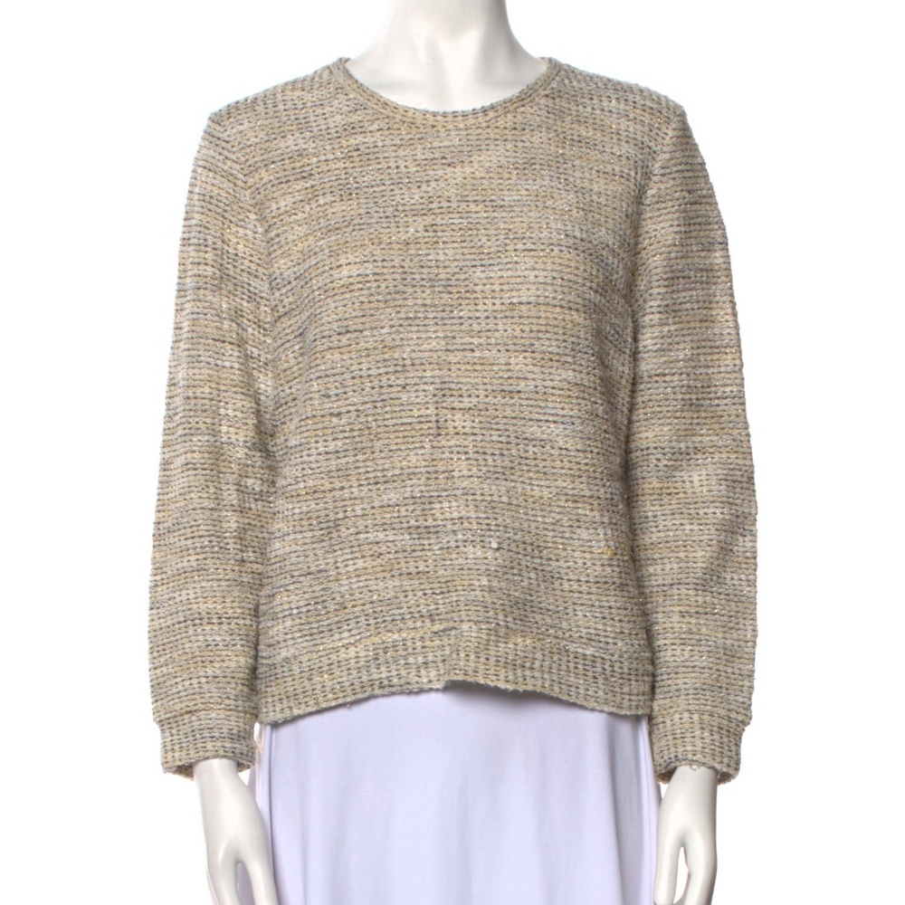 A.P.C. Rue Madame Paris beige & metallic sweater size small pre-owned